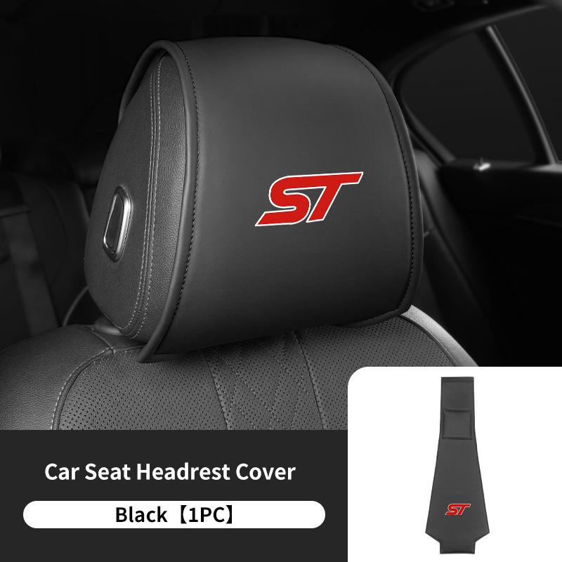 PPWE7 1/2PCS Leather Car Seat Headrest Protective Cover Auto Interior Accessories For Ford Escort KA Flex Everest KA Expedition Falcon