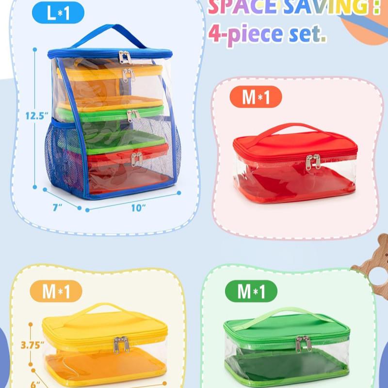 Childrens Toy Storage Bag With Pvc Material For Blocks And Puzzle Organizer For Kids Playroom