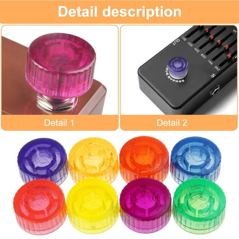 Colorful Guitar Effect Pedal Footswitch Toppers Guitar Effect Foot Nail Caps