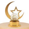 Eid Night Light LED Muslim Ramadan Festival Lantern Moon Castle Iron Decoration Table Lamp Night Light Art Golden Eid Crafts