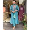 Dámsky top tunika Kurti Salwar oblek Bollywood párty oblečenie Kurta nohavice Dupatta set VFP-1797a