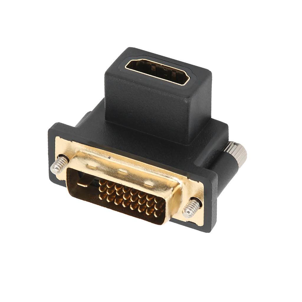 HD Multimedia Interface To DVI Converter 90 Degrees  Upper Elbow Female To Male Monitor Converter