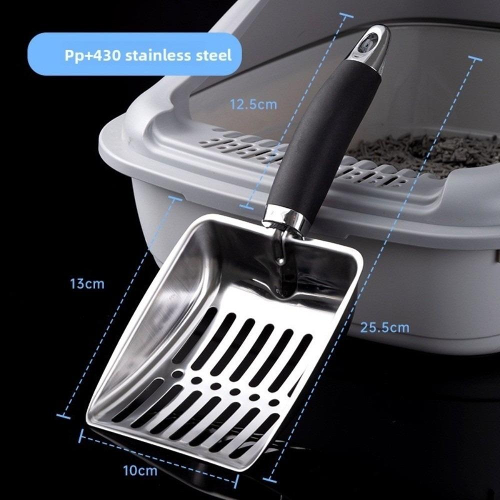 Metal Head Cat Poop Scoop Long Handle Litter Cleaner New Pet Cleaning Tool Home Use