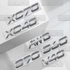 Car Badges For Volvo XC40 XC60 XC90 XC70 S60 V60 V70 S90 V40 AWD D3 D4 D5 D6 D7 D8 Bright Silver Rear Trunk Emblem Metal Sticker