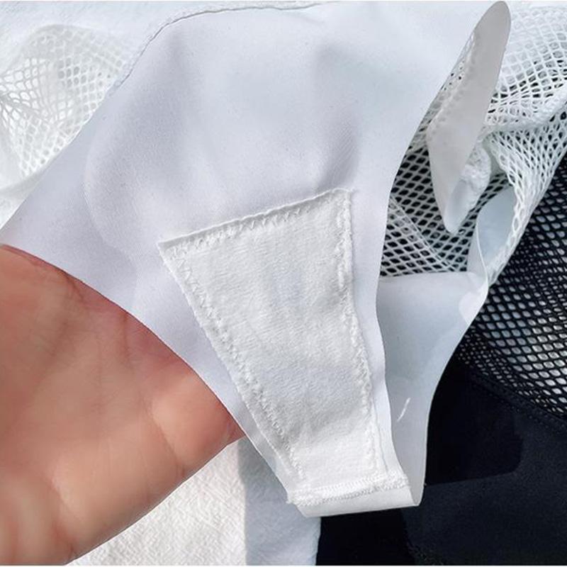 Sexy Women High Waist Silk Seamless Thongs Ladies Hollow Out Underpants 122