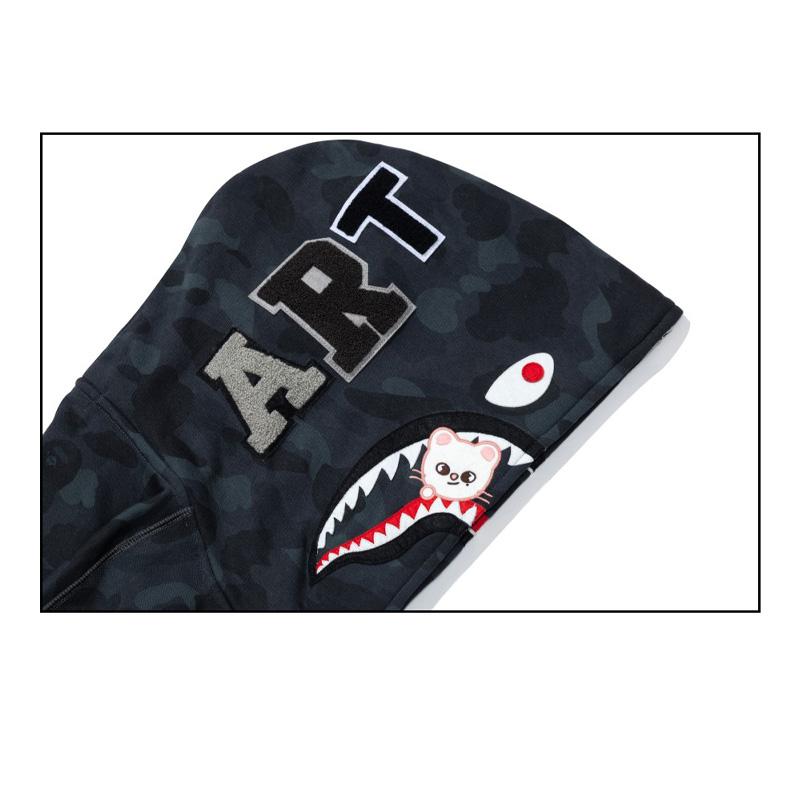 [PRE ORDER] STRAY KIDS × BAPE – Jiniret SHARK FULL ZIP HOODIE (Hyunjin Ver.)