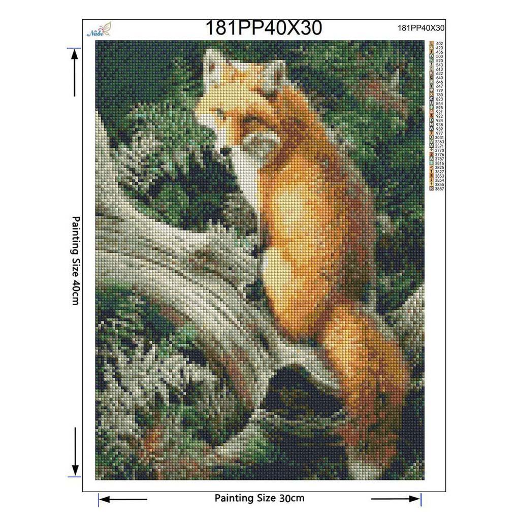 Embroidery Fox 5D Diamond Painting Cross Stitch Needlework Animals Full Drill Rhinestone Paintings