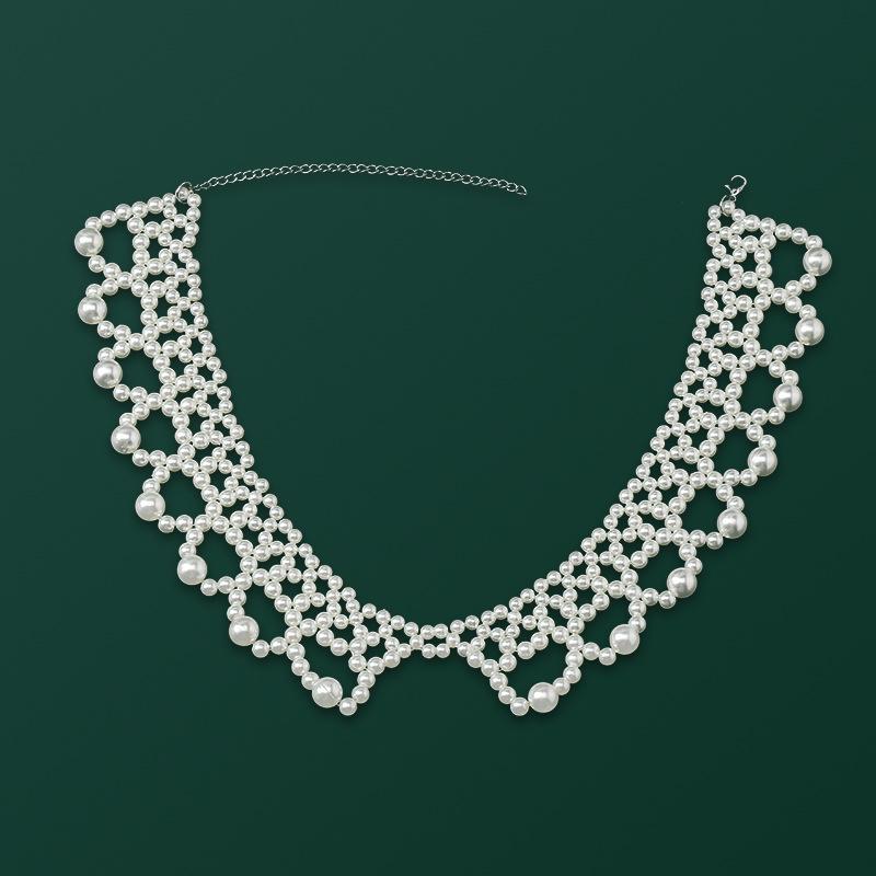 

Жемчужная подвеска-воротник: Короткое ожерелье-цепочка ручной работы в ретро корейском стиле с бусинами для женщин