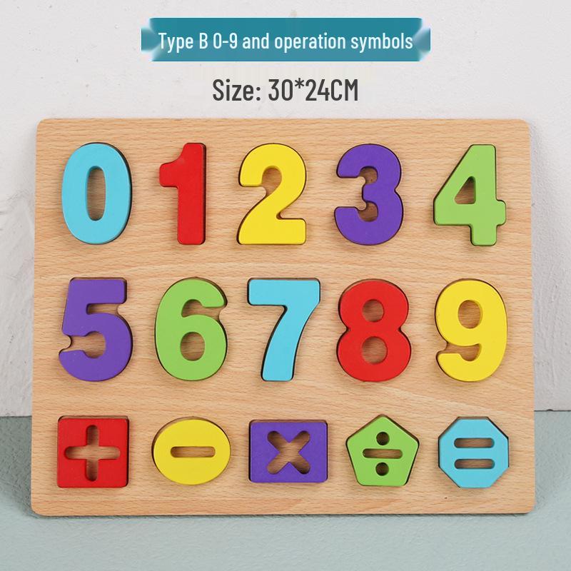 Number & Letter Recognition Puzzle Board for Toddlers - Wooden Educational Toy for Early Learning