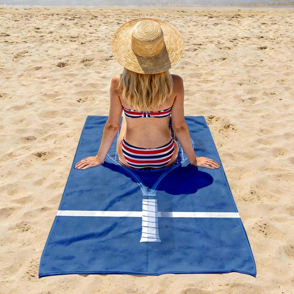 Ammante da Spiaggia Oversize per Amanti del Tennis, Fantasia, Protezione Solare e Antivento, Adatto per Piscina, Campeggio, Coperta da Viaggio