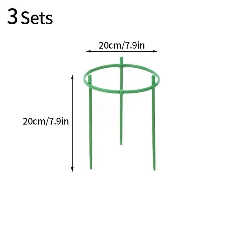 A Set of 12 Floors -Plant Support Pile Half Round Climbing Vines Stake Bonsai Fixing Rod Garden Plant Stake Holder Flower Ring Support Rack