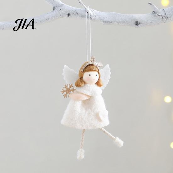 Nordic Style Holiday Decor Christmas Plush Doll Ornament, Xmas Tree Decorative Angel Easy Hanging Ornament Pendant for Tree, Winter Home Party