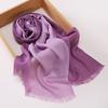 New two-color spliced bamboo cotton scarf, women's bag head color yarn scarf