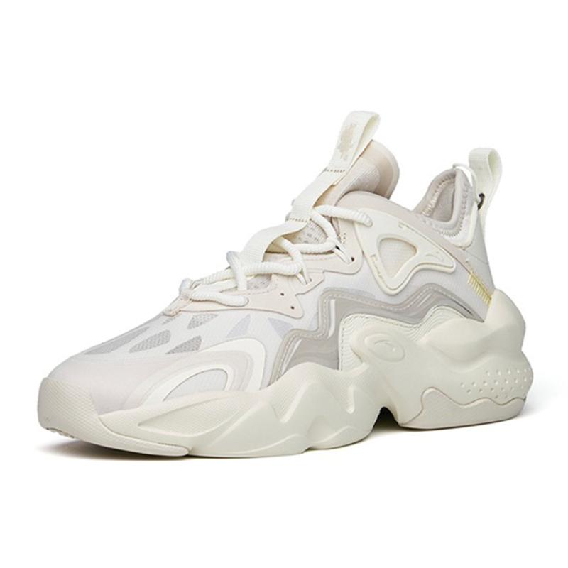 Anta Bastard Peak Lightweight And Wear-resistant Low-Top Sports Casual Shoes Men's Gray White Sneakers 112228080-7