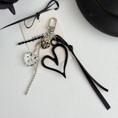 Shape Pendant Black Tassel Design Bag Charm Backpack Hanging Piece Car Trend Accessories A661 Bag Charm