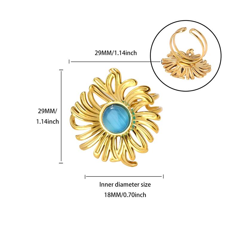 Popular Butterfly Rings For Women Gold Color Stainless Steel Geometric Opening Finger Ring Aesthetic Wedding Christmas Jewelry