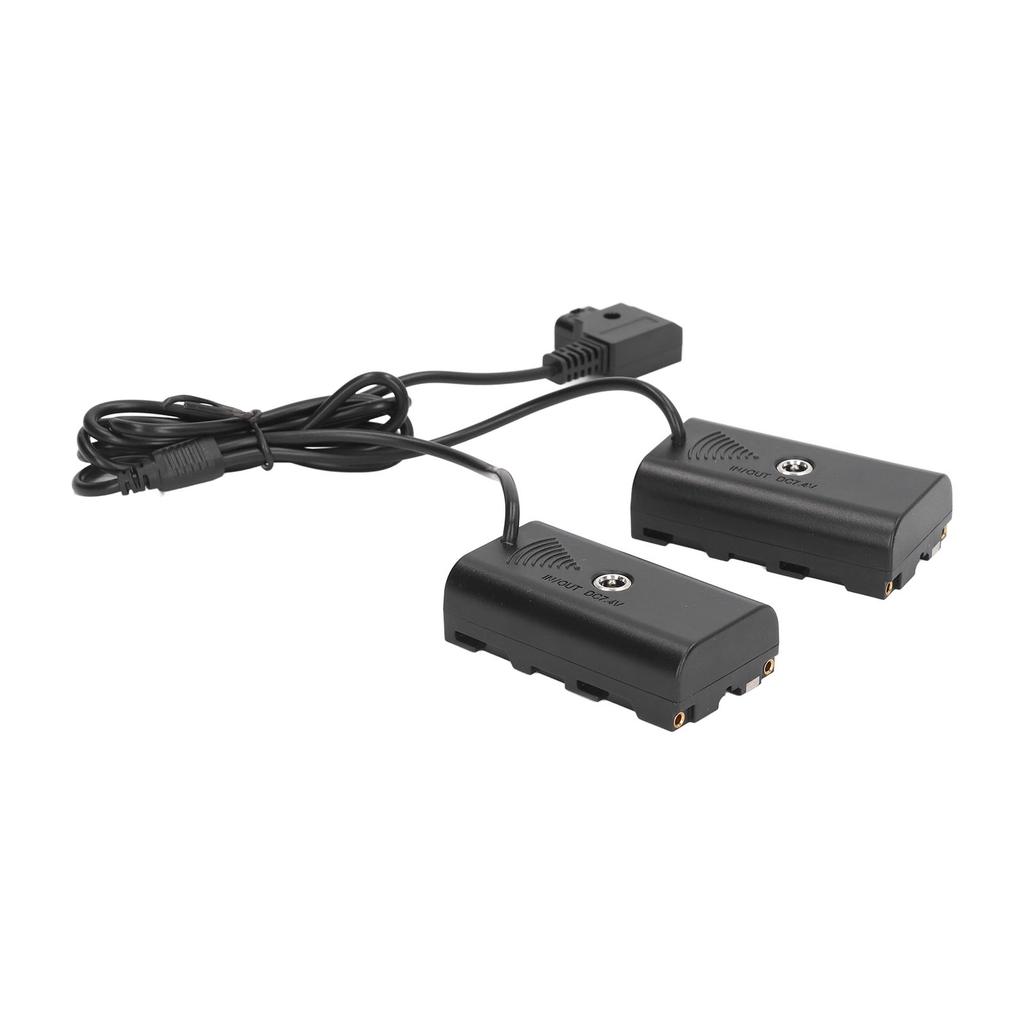 D Tap To NP F970 F570 F550 Dummy Battery 2 In 1 DC Coupler LED Light Digital Camera Dummy Battery for Atomos Ninja V