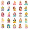 50 Cute Princess Children Stickers Car Mobile Phone Schoolbag Pencil Case Decorative Stickers Waterproof Stationery Creative Stickers