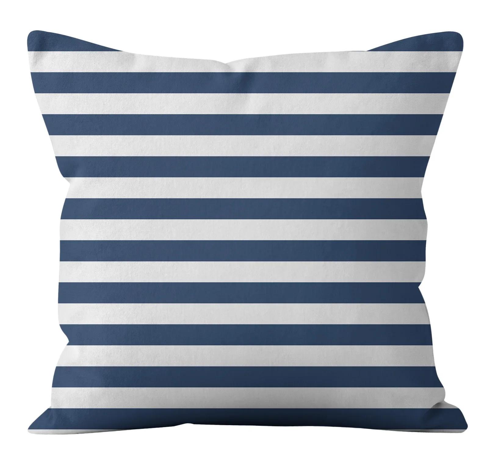 

New Navy Blue Geometric Linen Pillows Cover Modern Fashion Nordic Couch Simple Cushion Cover Livingroom Decor Throw Pillows CaseYMD-, 30x30cm
