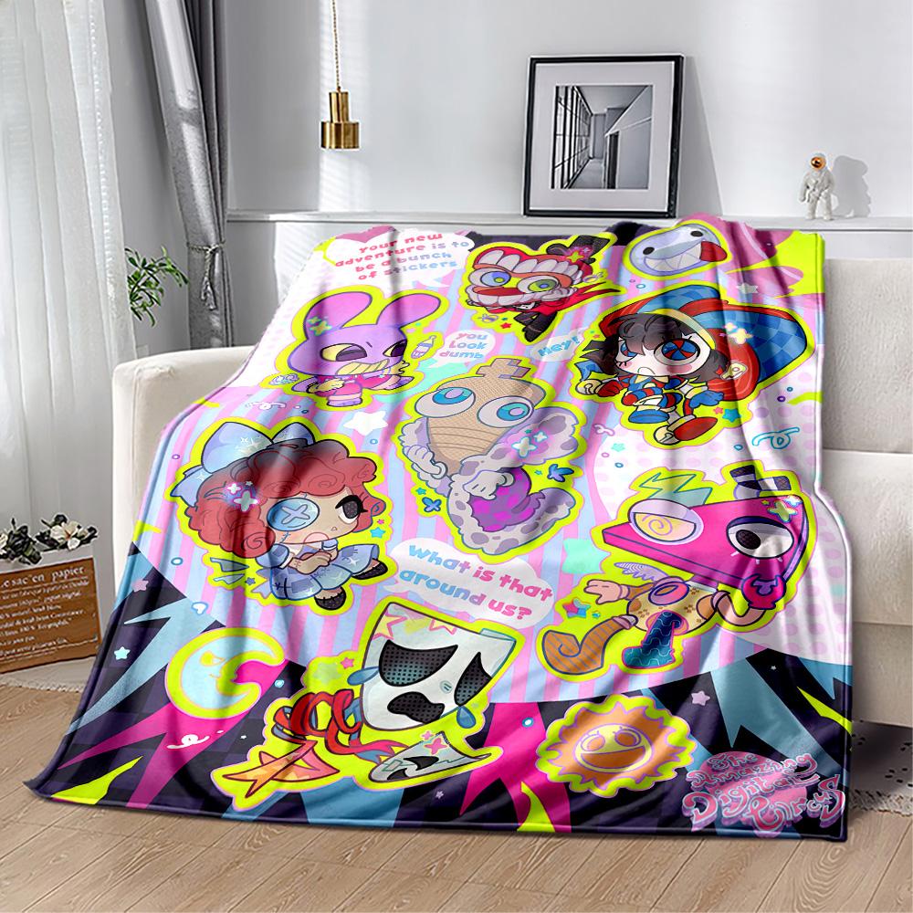 Digital Circus Blanket Soft Warm Cozy Great for Chair Bed Livingroom for All Occasions Digital Print Suitable for Gifting Relatives and Friends