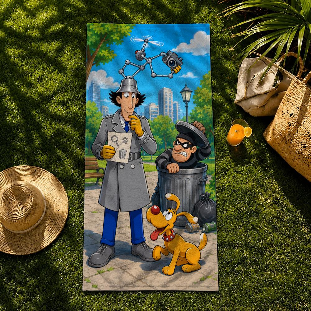 Cartoon Inspector Gadget Towel Towel beach towel, quick drying absorbent bath towel for Swim,Gym,Camping,Outdoor hot