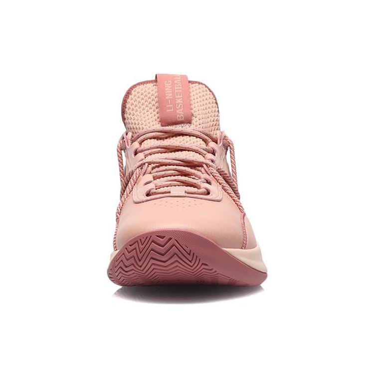 New LiNing Speed Team Anti Slip Wear Resistant Low Top Basketball Shoes Wind Sand Pink ABPQ047-1