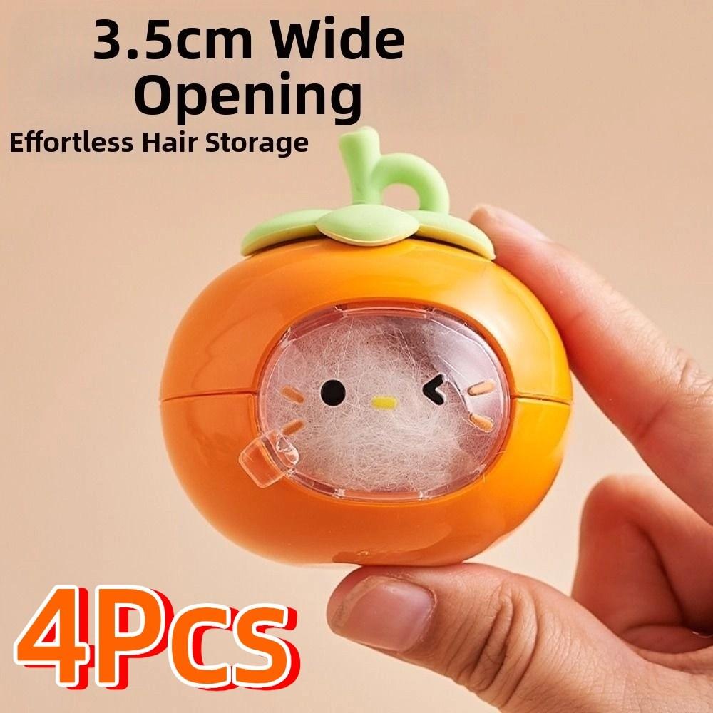 4Pcs Portable Pet Hair Keychain Transparent Dog Fur Storage Pendant  for Dog Cat Hair and Ashes