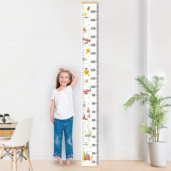 Wall Hanging Kids Growth Chart Precise Scale Children Room Nursery Bedroom Baby to Adults Boys Girls Height Measurement Ruler