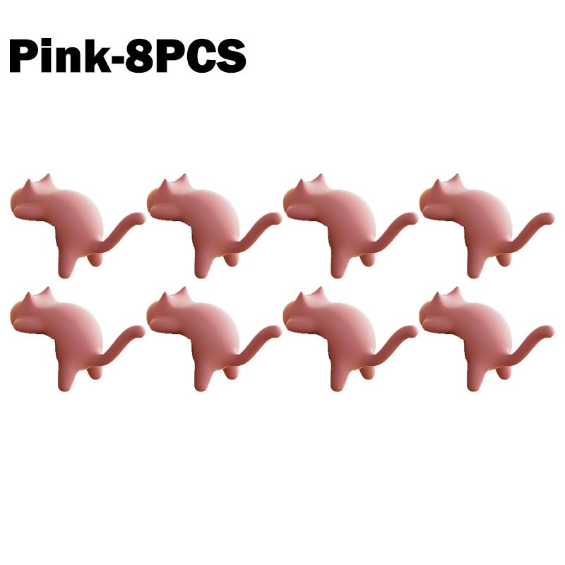 1-8PCS Cat Backpack Hook Table Edge No Marking No Punching, Desk Specific Multi-functional Bag Hanger on The Side of The Desk