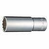 TONE Deep Socket (Bihexagonal) 4D-21L Drive Angle 12.7mm (1/2") Width across flats 21mm