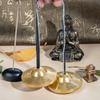The Eight Auspicious Symbols Tingsha Cymbal Bell Handcrafted Brass Chime Bells  Buddhist