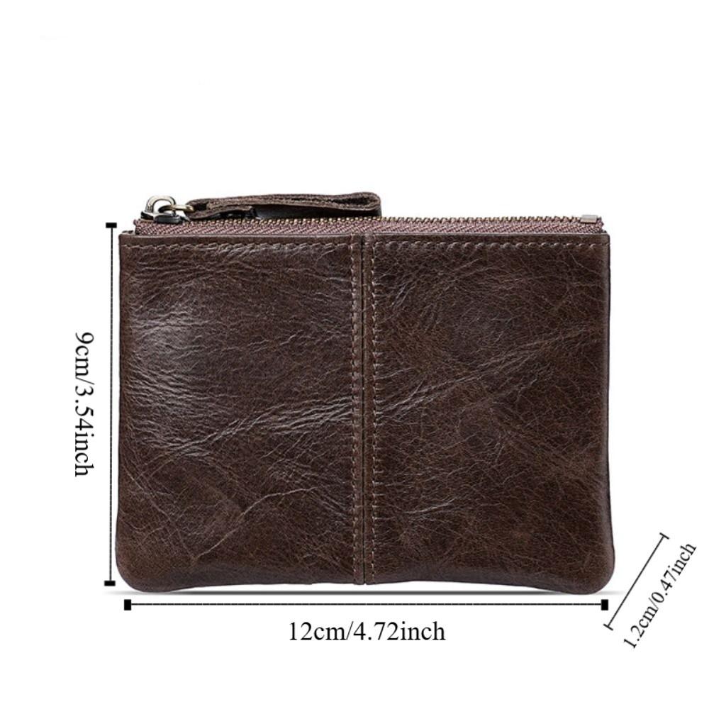 Retro Men's Short Wallet Zipper Pocket Purse Fashion Credit Card Case  Outdoor