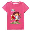Dora Bambini Abbigliamento Cotone Bambine Manica Corta Capispalla Estivi Bambini T-shirt Carina Bambini Top Casuali