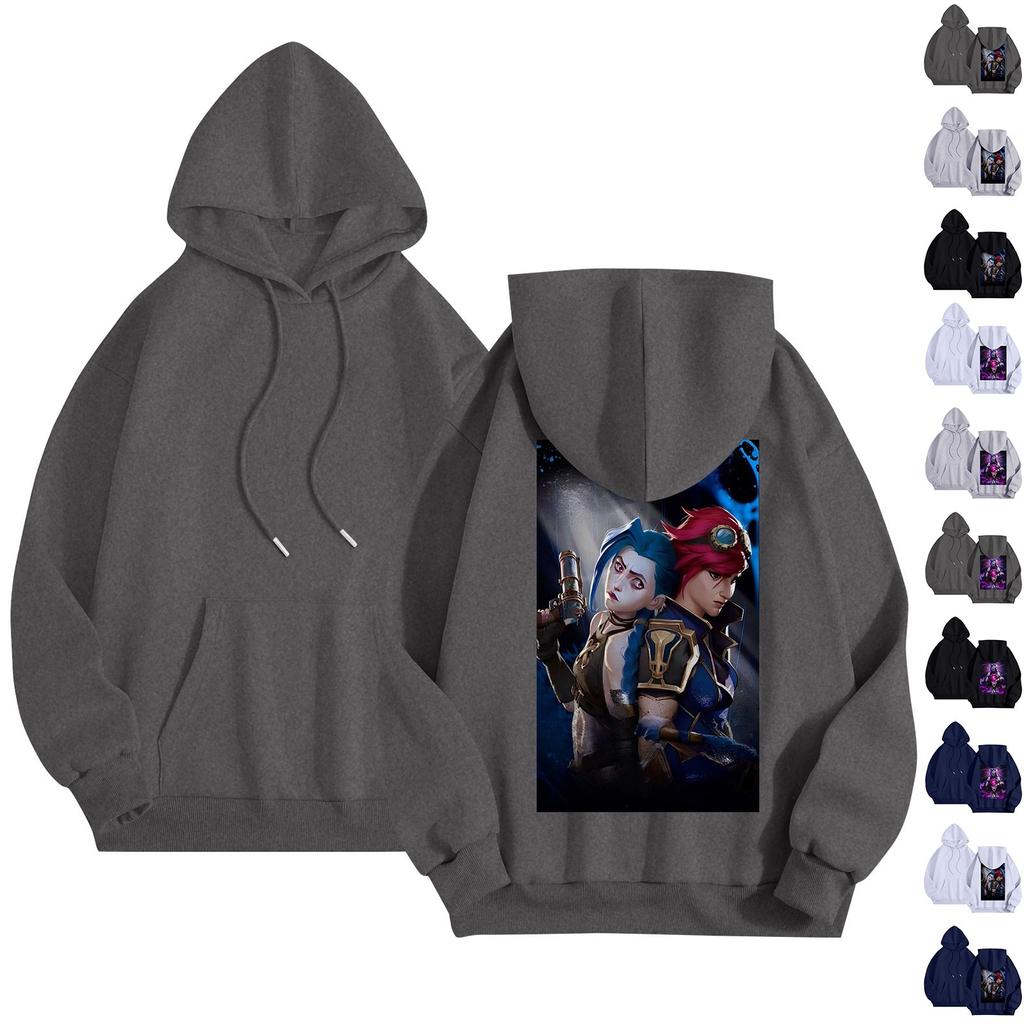 Sweat à capuche imprimé à manches longues et col ample pour femme, décontracté et confortable, en peluche