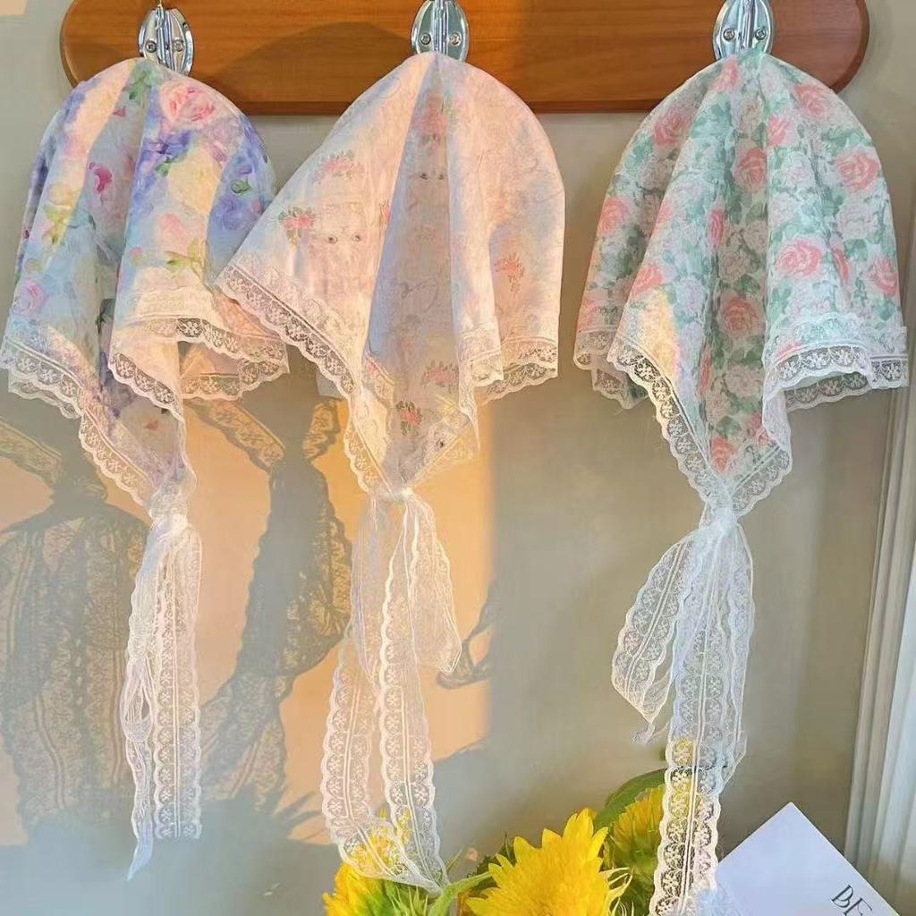 Skjerf Pannebånd Fransk Retro Rutete Søtt Og Søtt Hodeskjerf