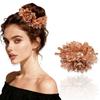 Polyester Flower Embroidered Hair Scrunchies Fabric Bow Hair Accessory Elegant Lace Hair Tie  Girl