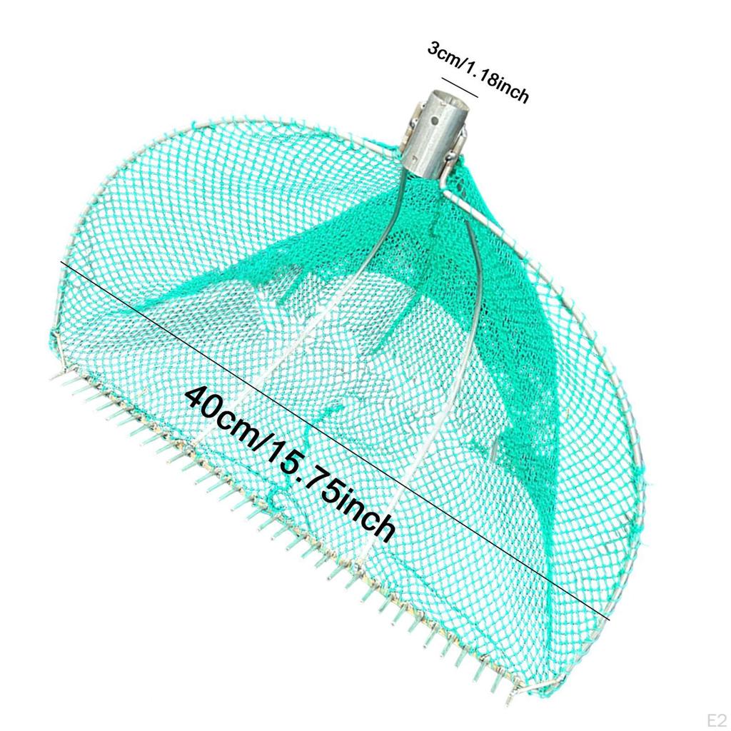 Muscheln Werkzeug Krallenrechen mit Korb Leicht zu tragen Leichter Metall Schiebenetz Strand für Draußen