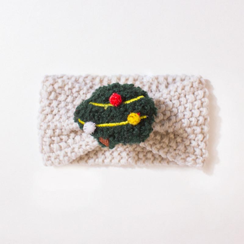 Christmas Children's Headband New Knitted Baby Wool Headband Cute Solid Color Baby Headgear Autumn and Winter