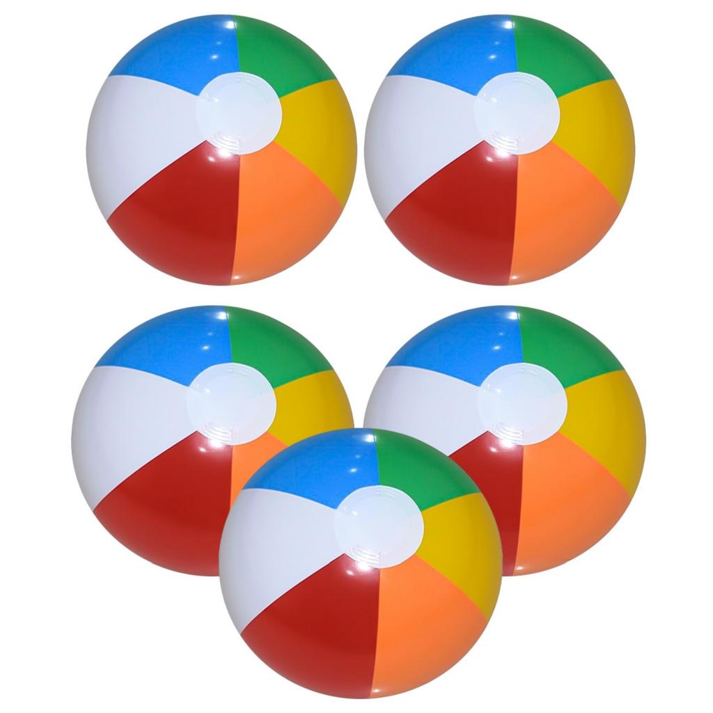 2/5Pcs Colorful Inflatable Beach Balls Swimming Pool Party Water Games Balloon Beach Sports Shower Balls Children'S Fun Toys