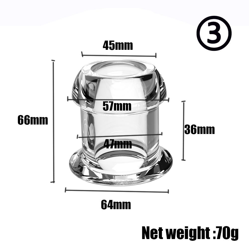Duté zrcátko vykukující anální korálky anální zátka se zátkou expandér Tunel Transparentní dilatace konečníku Dospělí Ženy Muži Gay