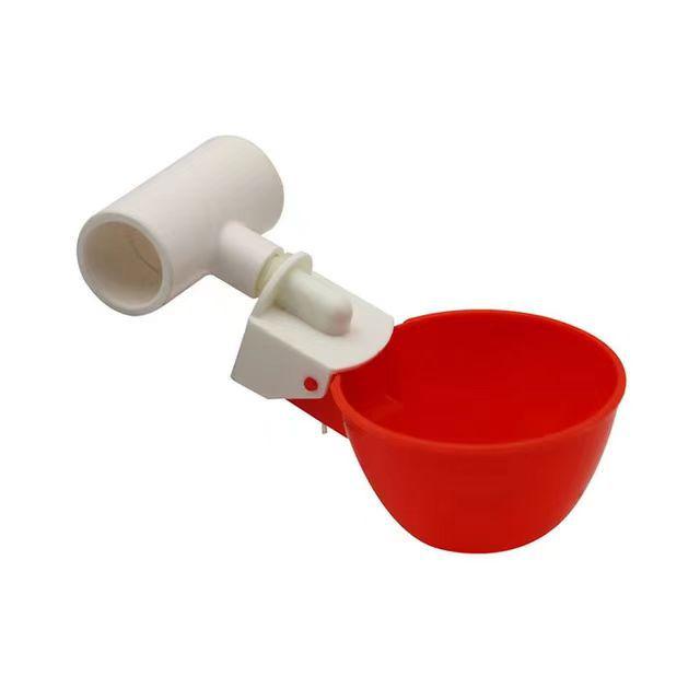Abbeveratoio Automatico per Polli, Anatre e Quaglie: Set da 6 Pezzi con Bicchieri d'Acqua Spessi e Design a 3 Vie