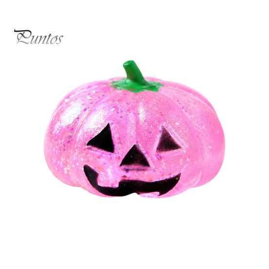 Glittery Fidget Ball 1/2/3Pcs Halloween Pumpkin Stress Relief Toy, Creepy Head Squeeze Elastic Toy Glitter for Kids Adults, Party Favors Relaxation