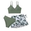 9-14 Years Kids Girls Swimsuit 3pcs Swimwear Summer Beach Clothes