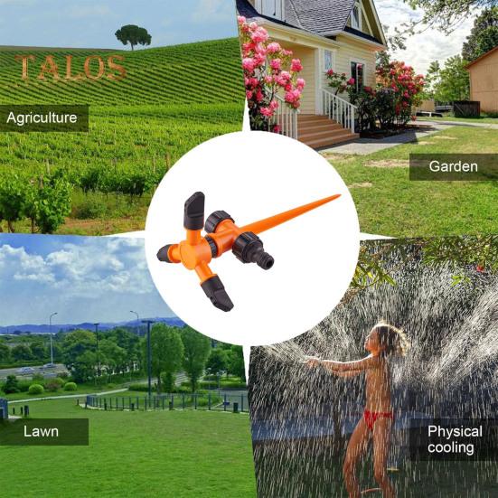 Watering Sprinkler 360 Degree Rotating Garden Sprinkler Large Area Coverage Lawn Sprinkler with Spike for Plant Irrigation