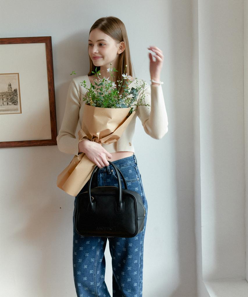 Anoetic Basic Square Tote Bag_Black