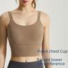 Chuandon Shockproof Spaghetti Strap Sports Bra with Integrated Cloud-Feel Chest Pad
