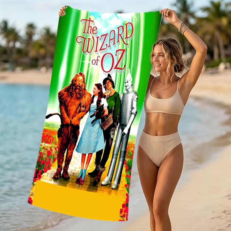 Beach Towel with The Wizard of Oz Pattern - Soft,absorbent,machine Washable Lightweight&Modern,swimming,Travel Essentials