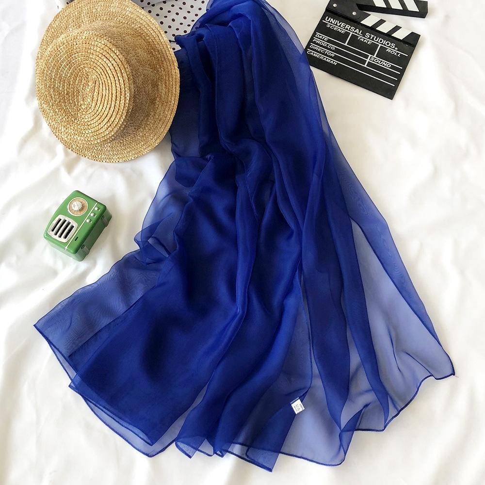 Summer And Spring Sunscreen Beach Scarf Women's Soft Imitation Silk Scarf Korean Design Soft Air Conditioning Scarves