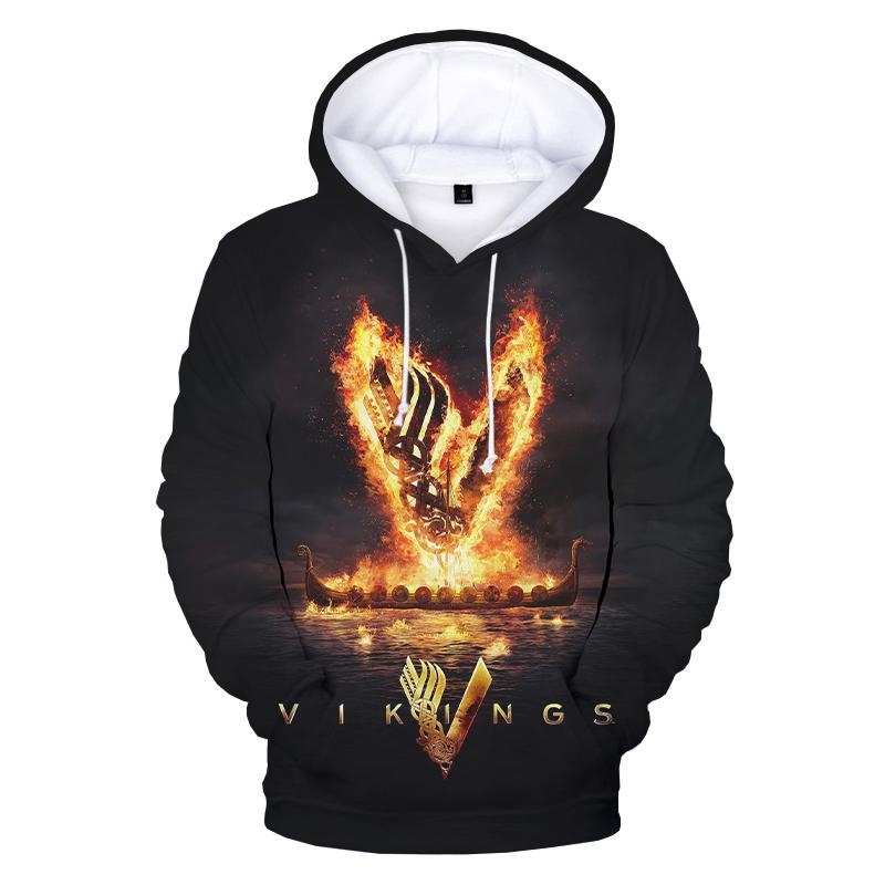 

2021 Vikings Ragnar Lothbrok 3D 3D Hoodie Pullovers Толстовка с круглым вырезом 3D Hoodie Pullover Мужские/женские свитера для мальчиков/девочек Stre