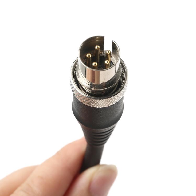 Metal Detector Spring Power Cable Black for GFX7000 4500 5000 Power Cord 1 Meter